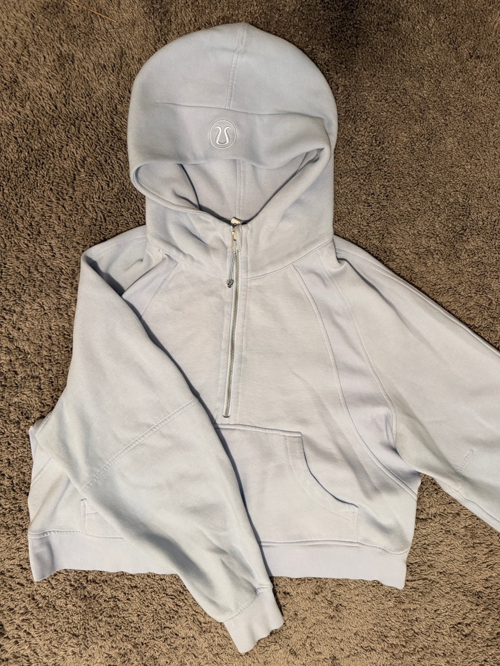 Lululemon Light Blue/Periwinkle Half-Zip Hoodie XL/XXL